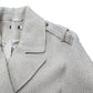 Stylish Women's Herringbone Coat Size L Warm Thick Outerwear Beige Jacket