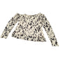 River Island UK12 Women's Off Shoulder Animal Print Long Sleeve Top