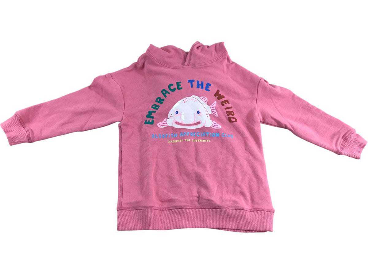 PINK Blobfish Hoodie Girls Graphic Print Long Sleeve KIDS