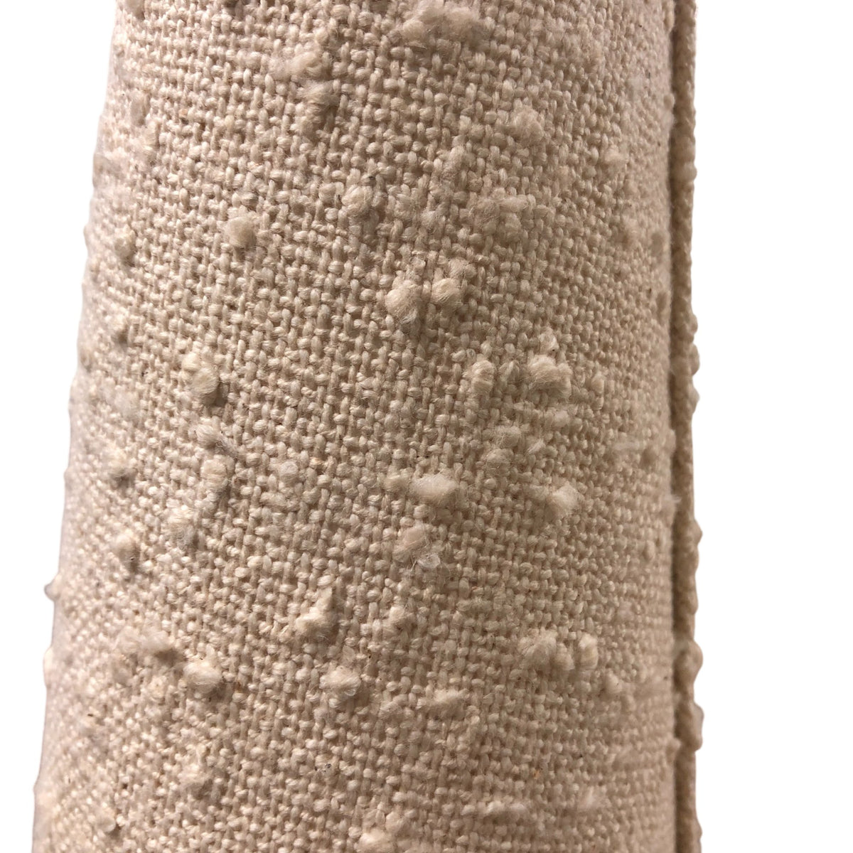 Column Floor Lamp Boucle Textured Beige Fabric