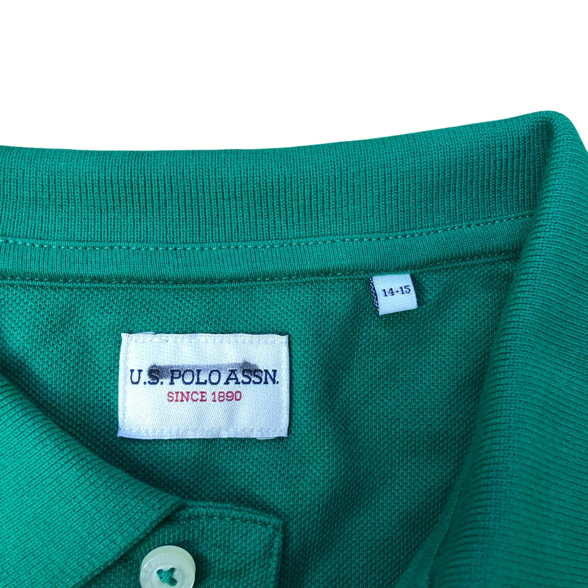 U.S Polo Assn Green Polo Shirt Size 14-15 Years