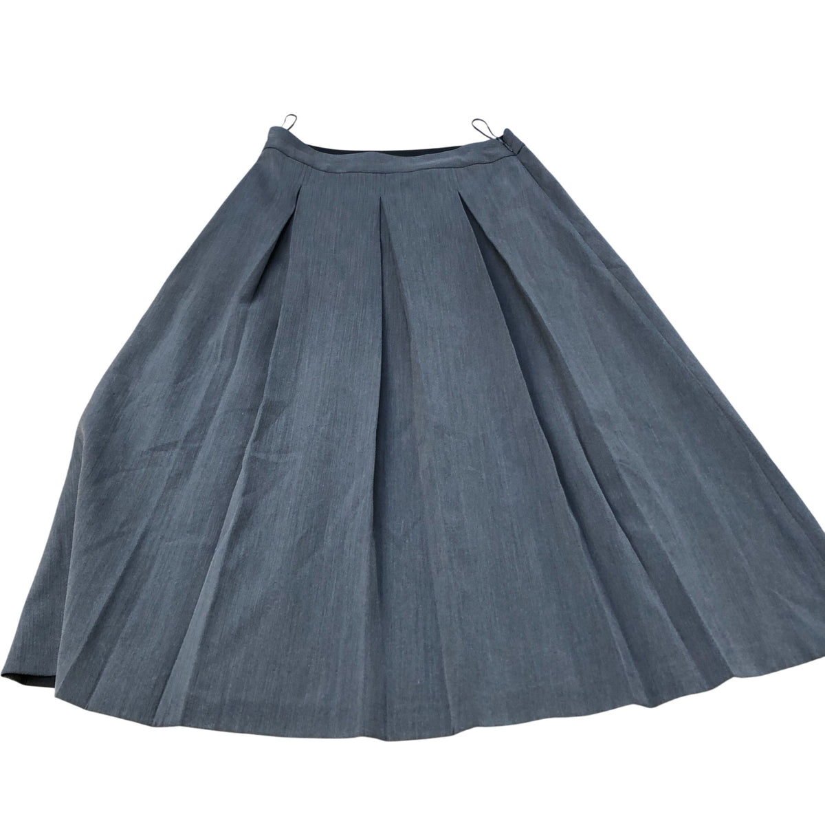 River Island Pleated Midi Skirt UK12 Women's Grey Polyester Blend