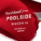 River Island Poolside Women's Red Swim Top Zip Closure White Trim Size 12