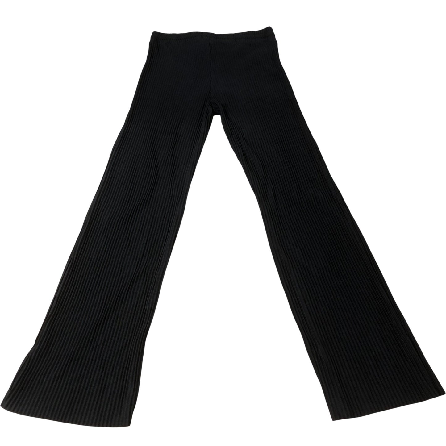 Women's River Island Ribbed Black Trousers Casual Pants Size UK6