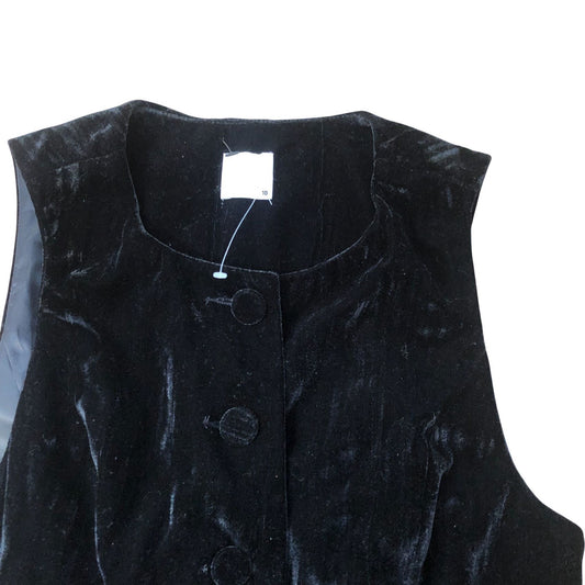 Black Velvet Waistcoat Size 10