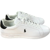 Polo Ralph Lauren Trainers UK12 Men’s Casual White Leather Upper Black Accents