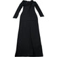 River Island Long Sleeve Dark Grey Dress XS Women's Elegant Twist Design