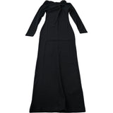 River Island Long Sleeve Dark Grey Dress XS Women's Elegant Twist Design