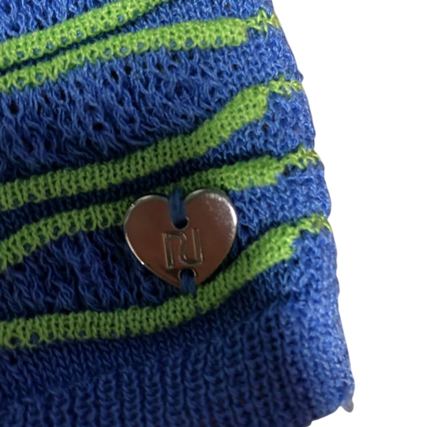 River Island Girls Shorts Size 5 6 Years Blue Green Stripe Pattern Fun Summer