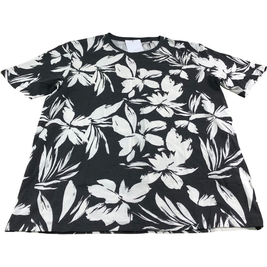 Jack & Jones Black Floral T-Shirt - Size Large