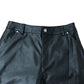 River Island Women's Black Trousers Faux Leather High Waist Cropped Size 8