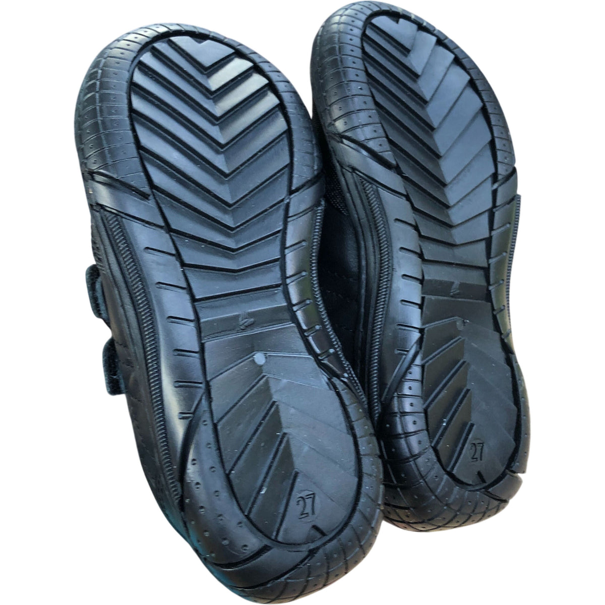 Hampton Jude Leather School Shoe Kids Black Athletic Trainers 9.5 Youth