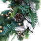 Christmas Wreath With Pine Cones Gold Berries 21"