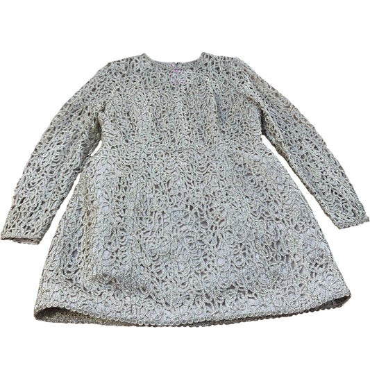 Long Sleeve Lace Dress Size Women's Elegant Floral Pattern