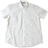 Fluid XXL Short Sleeve Shirt Men's White Casual Cotton Blend Top