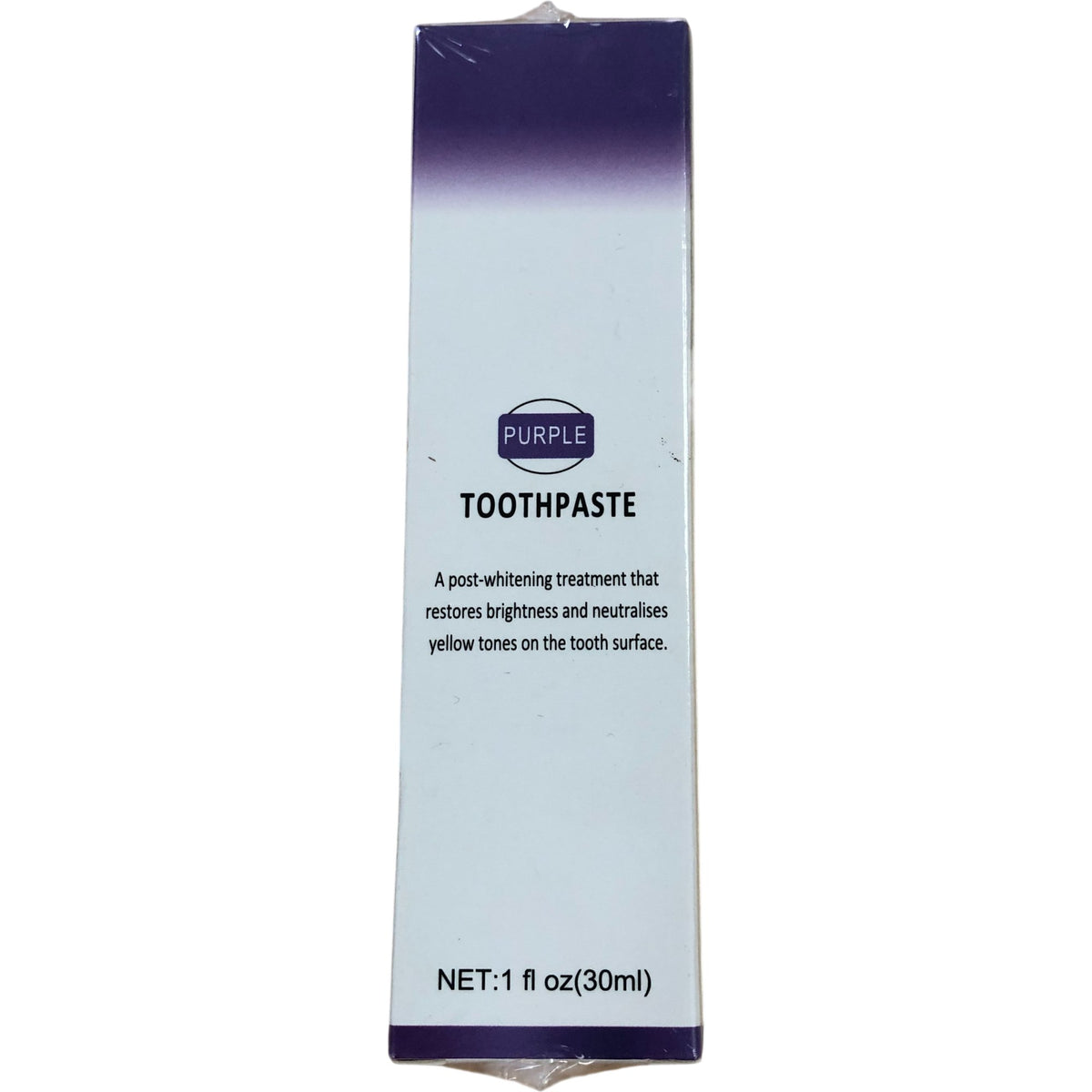 Purple Toothpaste 30ml Post Whitening Treatment Restores Brightness