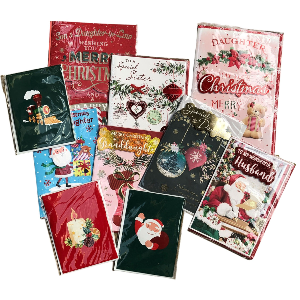 Mixed Lot of 10 Festive Christmas Cards