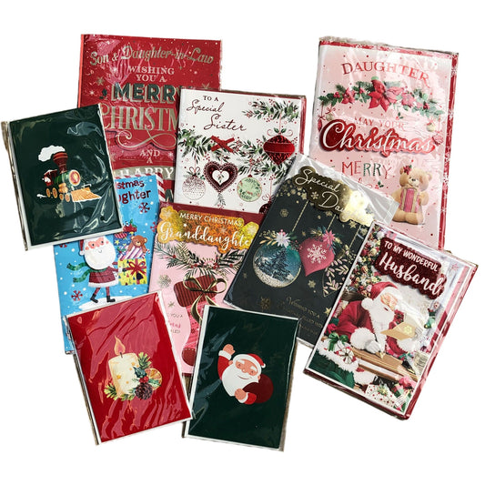 Mixed Lot of 10 Festive Christmas Cards