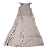 V Neck Tie Strap Light Brown Long Maxi Dress Size 12