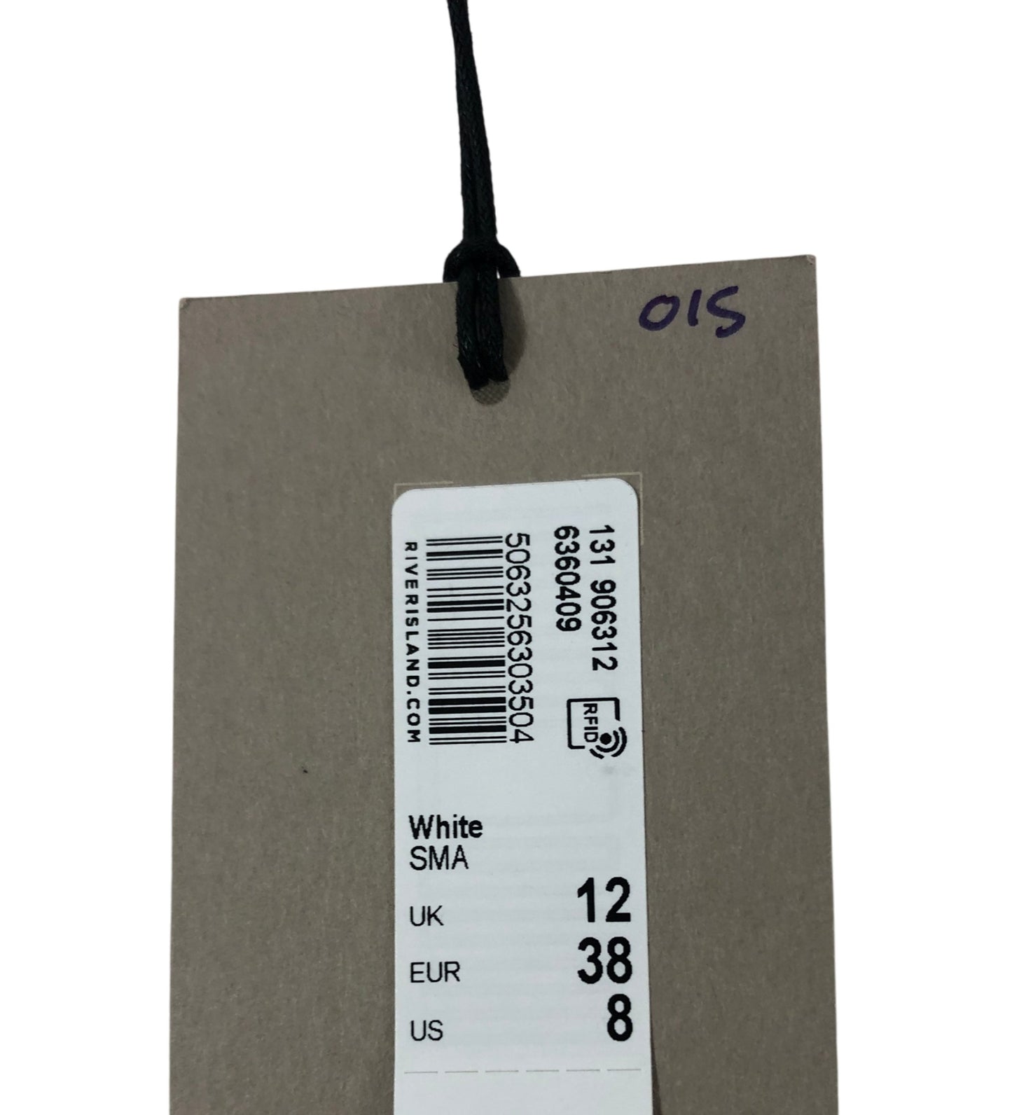 River Island White Blouse UK12 Women's Short Sleeve Ruffled Cotton Top