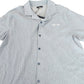 River Island Casual Shirt XL Men's Short Sleeve Waffle Texture Light Blue