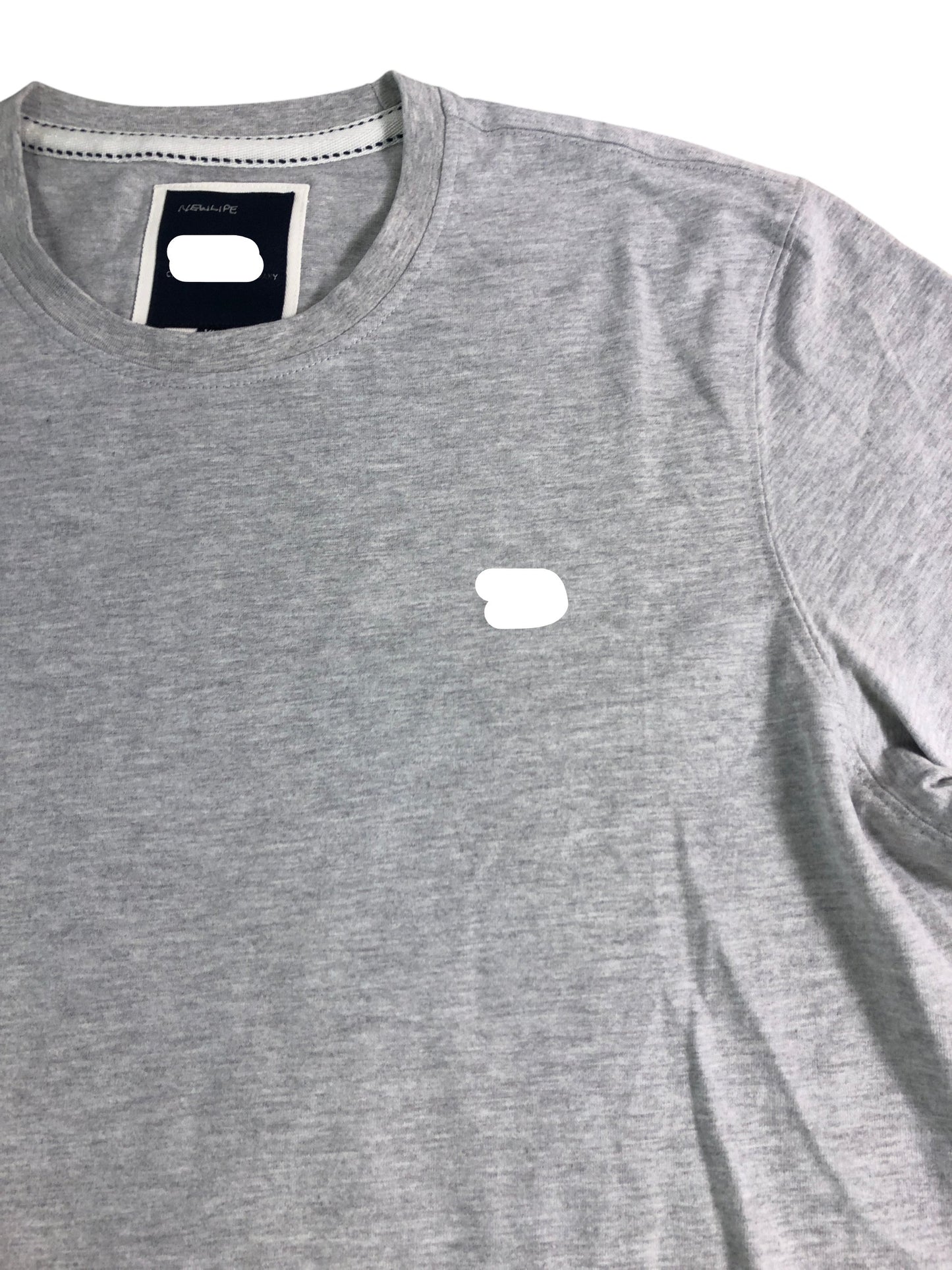 Branded XL Men's Grey T Shirt Short Sleeve Cotton