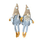 Gonk Figurines Set of Two Seasonal Decorative Gnomes with Knit Hats