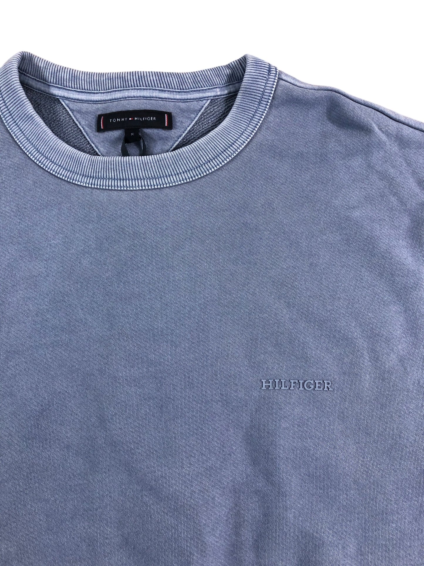 Tommy Hilfiger Sweatshirt Men’s Crew Neck Size M Blue Cotton Casual Wear