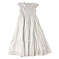 Women's 12R Embroidered Eyelet Long Maxi Dress White Summer Style