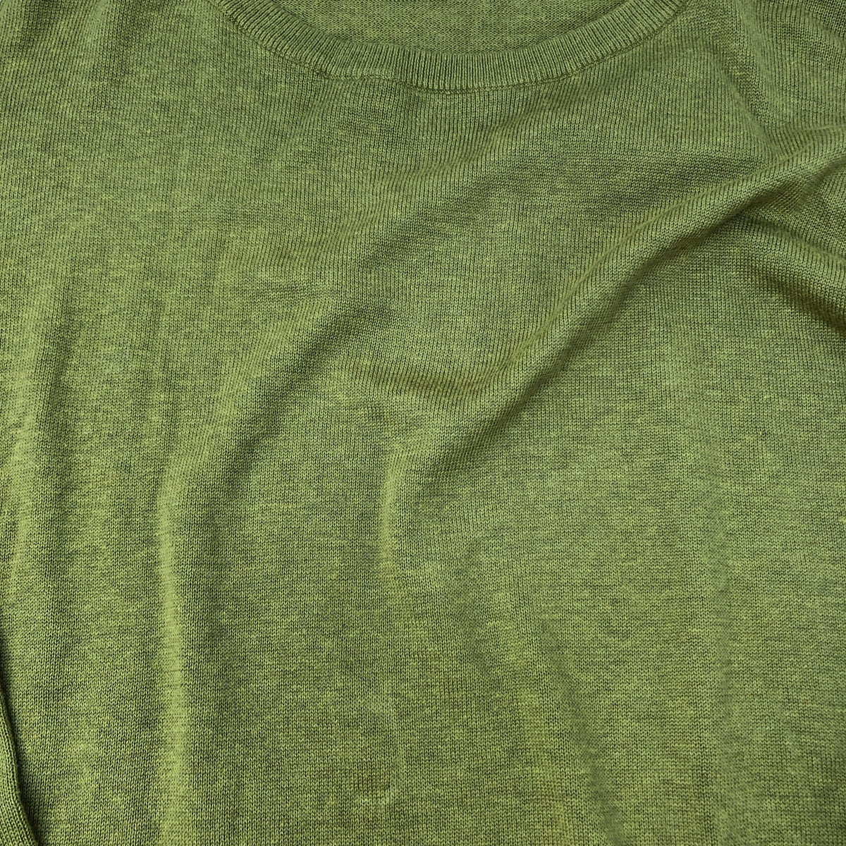 Women's Olive Green Sweater Size 24 Organic Cotton Knit