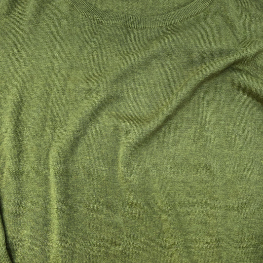 Women's Olive Green Sweater Size 24 Organic Cotton Knit
