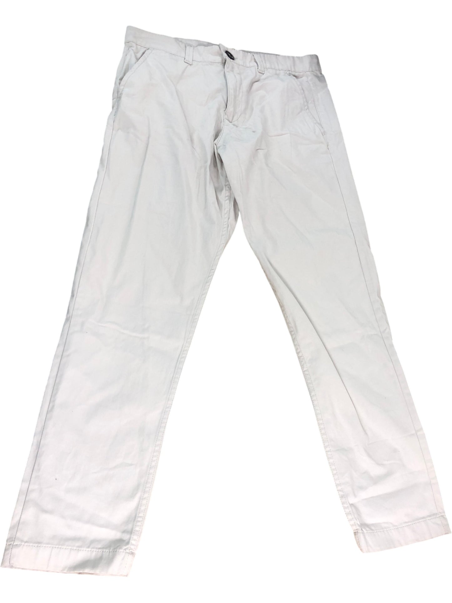 AVANT GARDE White Chinos W30 Men's Cotton Trousers Slim Fit 100% Cotton