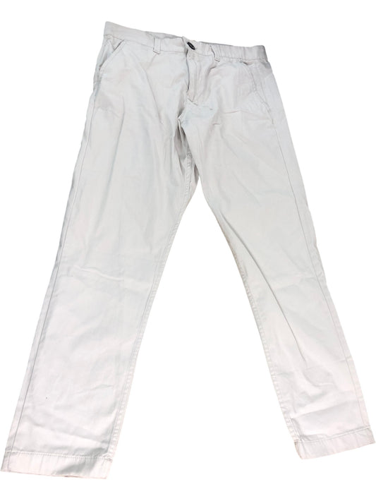 AVANT GARDE White Chinos W30 Men's Cotton Trousers Slim Fit 100% Cotton