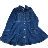 River Island Denim Jacket Dress UK8 Women's Casual Long Sleeve Button Up