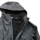 Kids Fleece Lined Shower Resistant Black Hooded Jacket