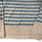 Striped Floral Sweater 12 Women's Organic Cotton Blend Jumper