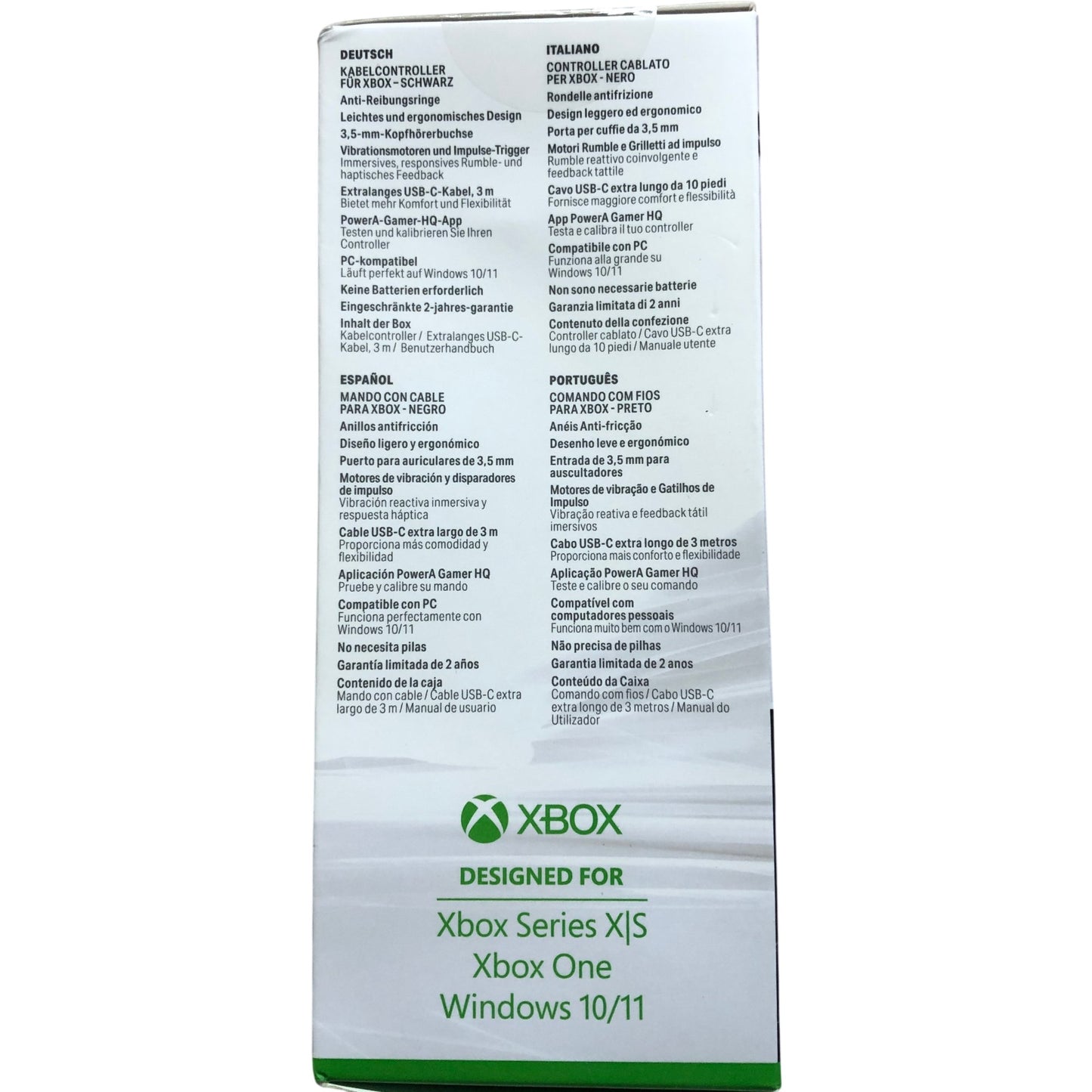 POWERA Wired Controller For Xbox Black Impulse Triggers Dual Motors 10ft Cable