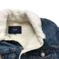 Kiabi Denim Jacket Women's Size S Sherpa Lined Casual Outerwear