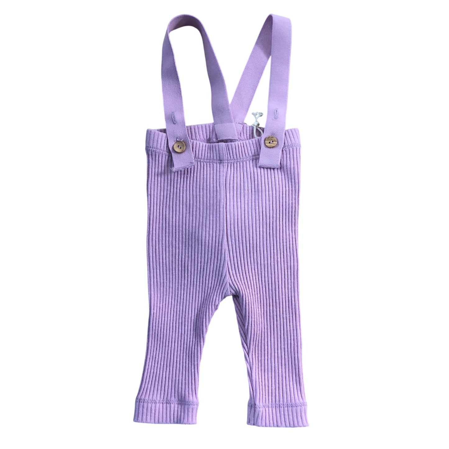 Play Up Baby Girl Pink Ribbed Overalls Romper 0M