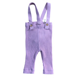 Play Up Baby Girl Pink Ribbed Overalls Romper 0M