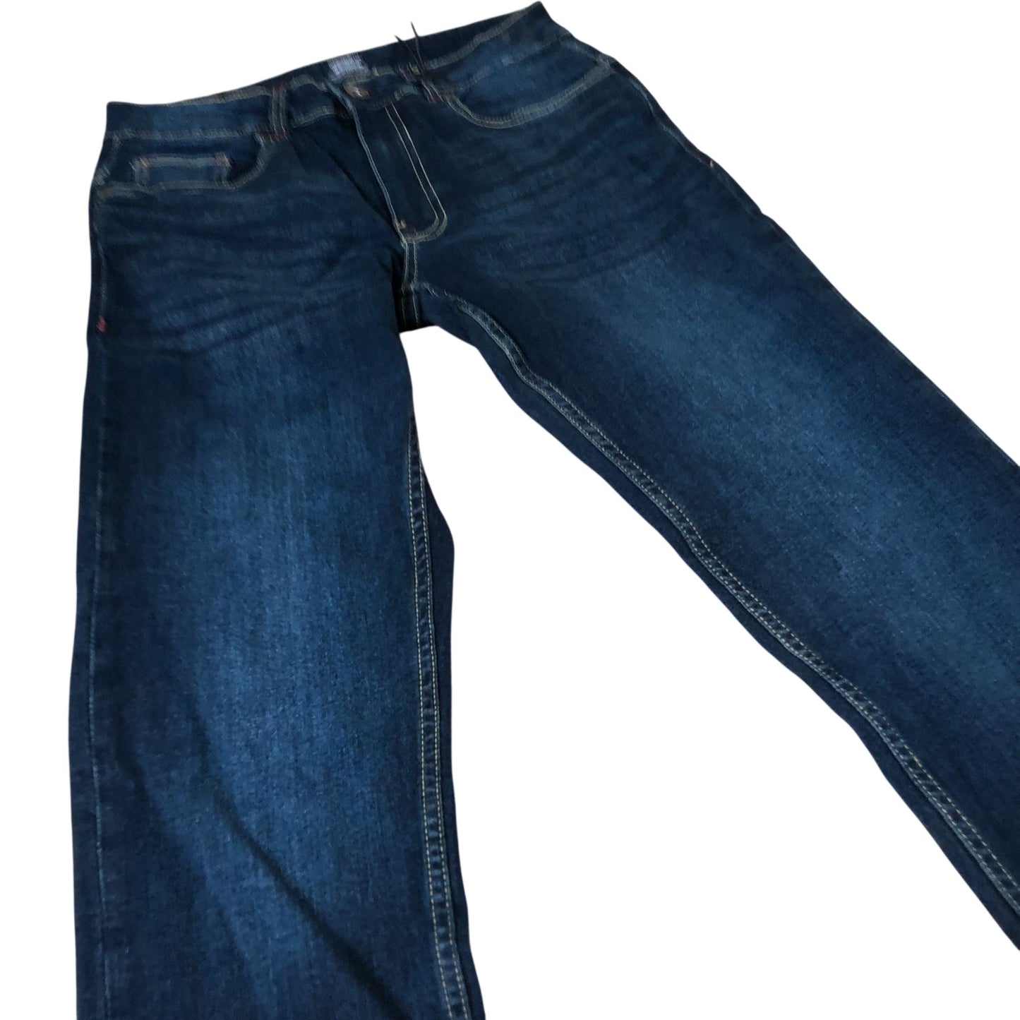 Men's Slim Fit Jeans Deep Blue Stretch Denim Trousers 28W 30L