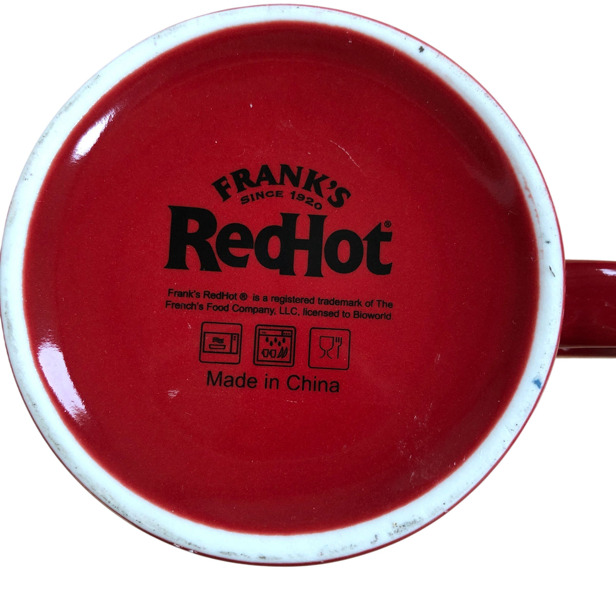 Frank's RedHot Mug I Put That On Everything Red Ceramic Drinkware