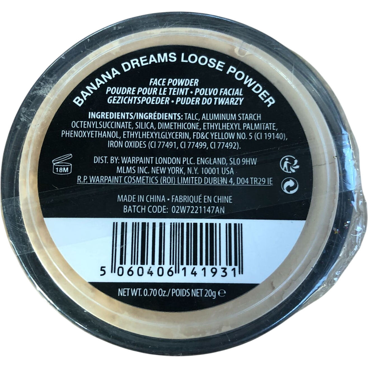 W7 Banana Dreams Loose Powder 20g Face Powder
