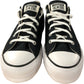 Converse All Star Black Canvas Trainers UK8 Women's Classic Style Thick Sole