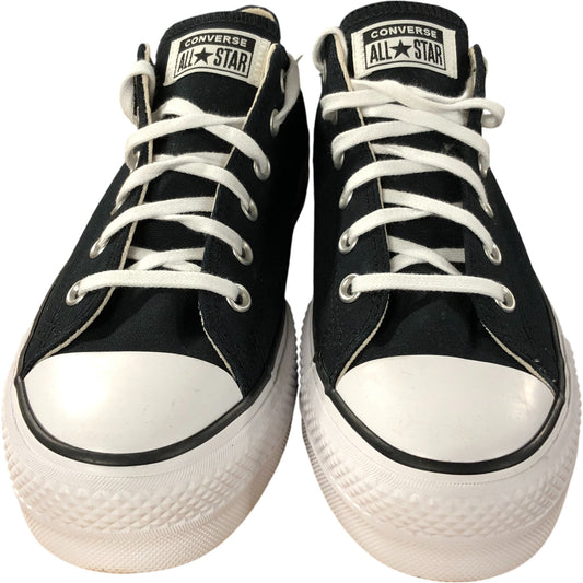 Converse All Star Black Canvas Trainers UK8 Women's Classic Style Thick Sole