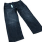 River Island Denim Jeans Slim Fit Black Dark Wash Cotton Blend UK18