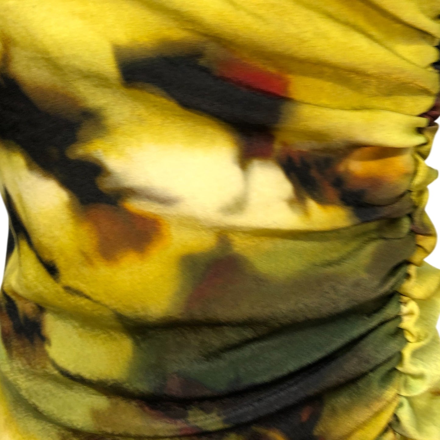 Rivers Island Women's Yellow Floral Ruched Maxi Dress Size 14 Elegant Summer