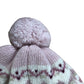 Trotters Frankie Fair Isle Beanie Pink Baby Warm Knit Hat Size ML