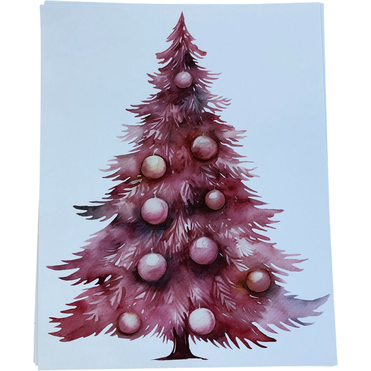 Christmas Tree Poster Wall Décor 4 Pack 8x10"