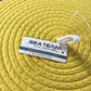 Sea Team Large Yellow Storage Basket Cotton Rope Round Natural Decorative Home
